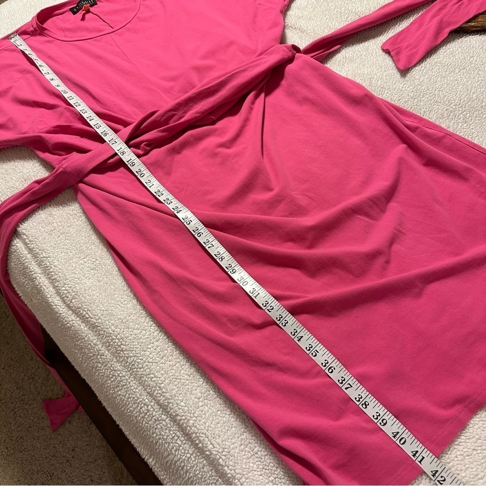 Eloquii Pink Cross Front Wrap Flutter Sleeve Dress - image 6